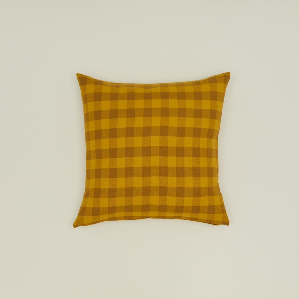 Essential Gingham 18x18 Pillow - Mustard/Bronze