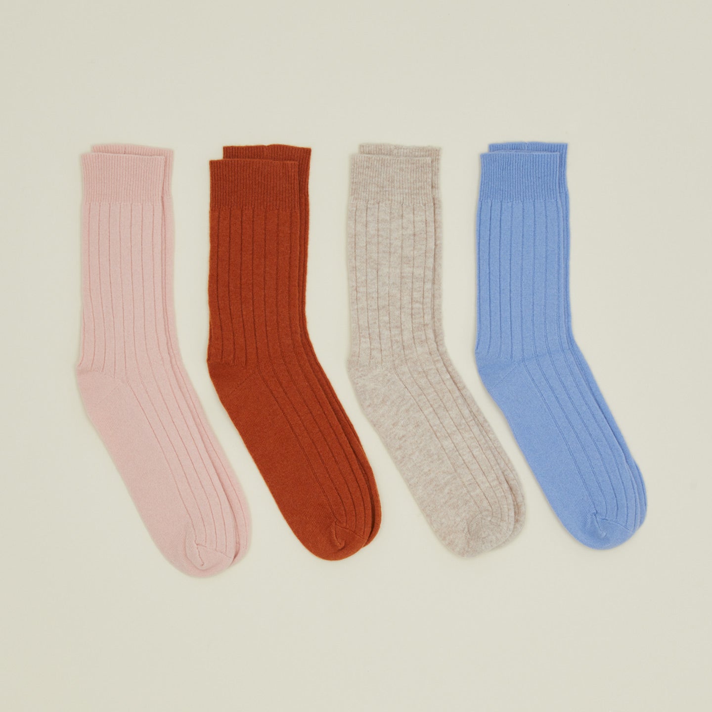 Cashmere + Merino Wool Socks - Terracotta